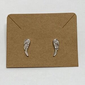 Angel Wing Rhinestone Earrings Lightweight Elegant Fashion Stud Post NWOT